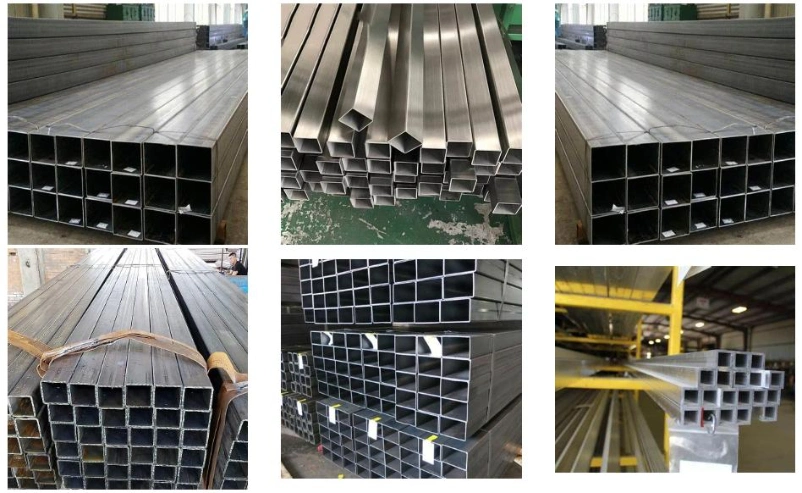 Stainless Steel/Aluminum/Galvanized Tube Square Square Shs Hollow Section 2X2 3X3 4X4 8X8 Black Steel Tube Square Steel Welded Tube