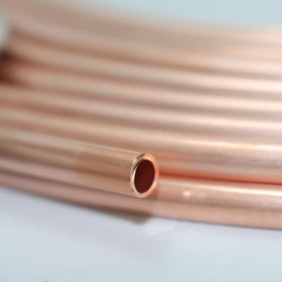 Tubulação de refrigeração em espiral de cobre de 2 mm de diâmetro bobina 1,5 my